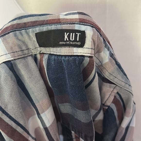 Kut from the Kloth Super Soft Plaid Button Down - Picture 5 of 5